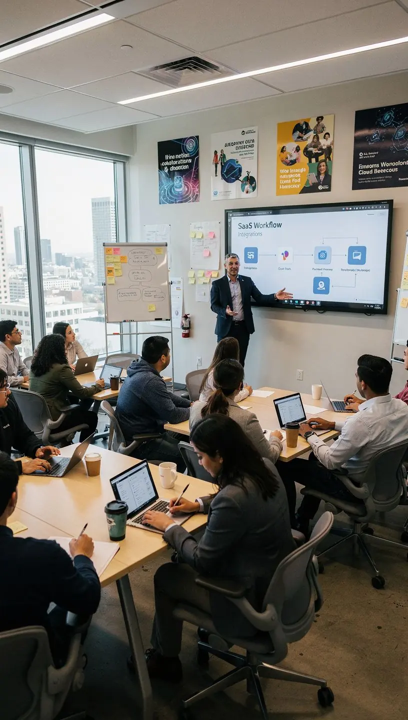 Illustration of webhooks connecting multiple systems for notifications.